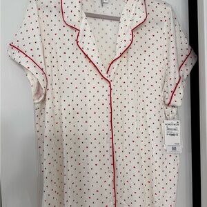Nordstrom Moonlight Eco Short Pajamas with Pink and Red Dots NWT